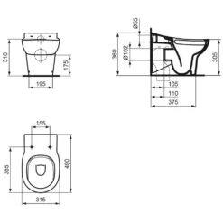 Ideal Standard Contour 21 Standtiefspülklosett Schools Für Kinder Von 3 - 7 Jahren