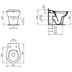 Ideal Standard Contour 21 Standtiefspülklosett Schools Für Kinder Von 7 - 11 Jahren