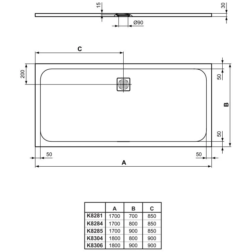 Ideal Standard Ultra Flat S Rechteck-Brausewanne 170 x 80 cm Ideal Standard Ultra Flat S Rechteck-Brausewanne 170 X 80 Cm -Ideal Standard hersteller ideal standard duschwannen ultra flat 1243199