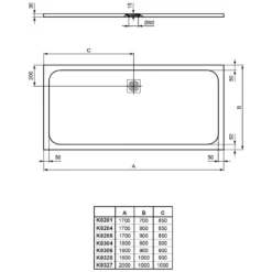 Ideal Standard Ultra Flat S Rechteck-Brausewanne 180 X 100 Cm