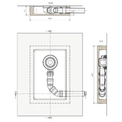 Ideal Standard Ultra Flat S Ablaufbox Flach, Rechts