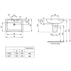 Ideal Standard Eurovit Plus Waschtisch 60 X 46 Cm -Ideal Standard hersteller ideal standard eurovit waschtische plus 1073765