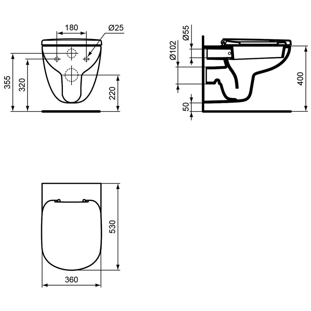 Ideal Standard Eurovit Plus Wandtiefspül-WC Ideal Standard Eurovit Plus Wandtiefspül-WC -Ideal Standard hersteller ideal standard eurovit wc plus 1200847