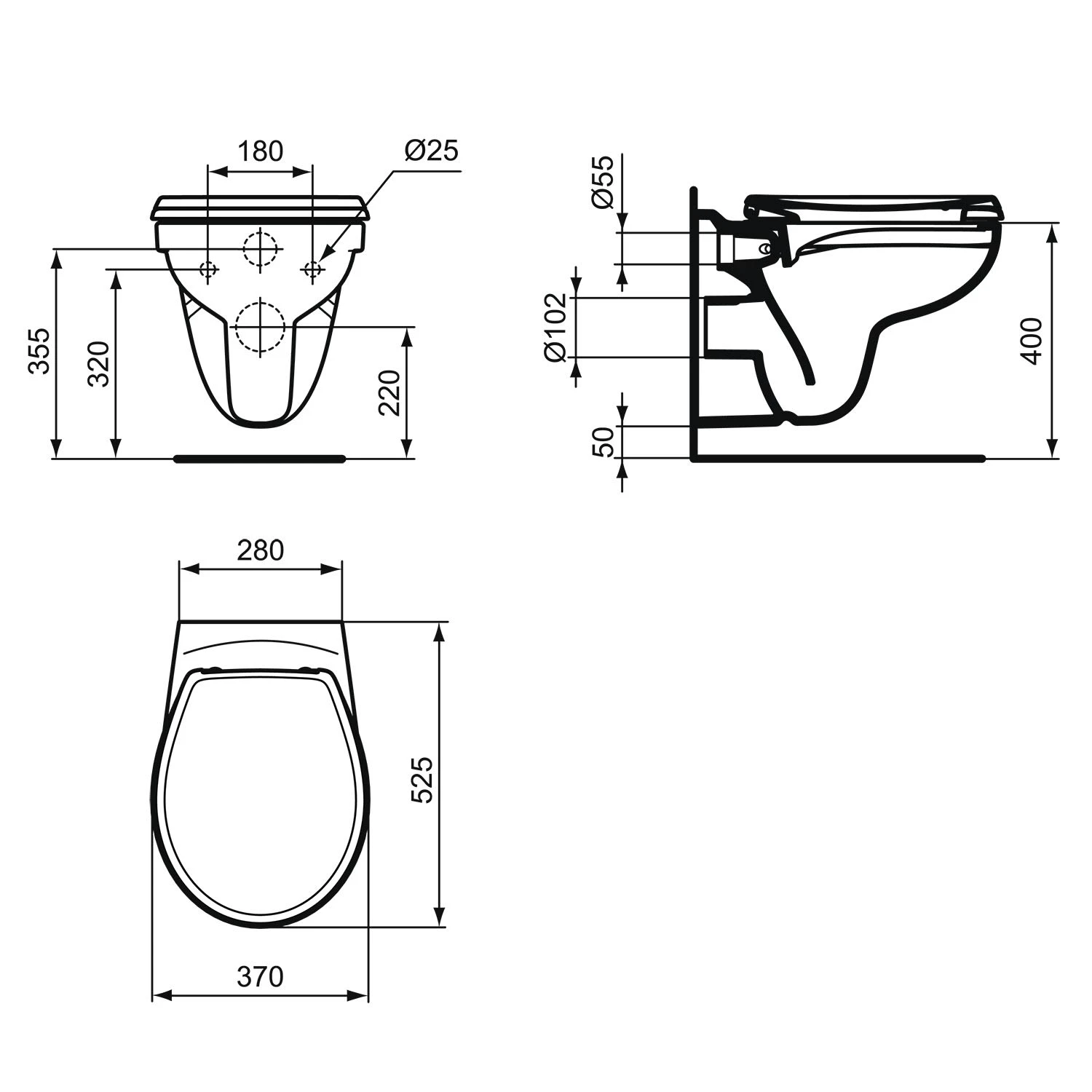 Ideal Standard Eurovit Wandtiefspül-WC, Spülrandlos Ideal Standard Eurovit Wandtiefspül-WC, Spülrandlos -Ideal Standard hersteller ideal standard eurovit wc wandtiefspuel 2750704