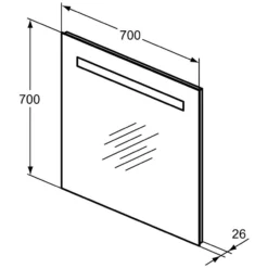 Ideal Standard Mirror & Light Spiegel Mit Beleuchtung 70 Cm