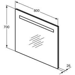 Ideal Standard Mirror & Light Spiegel Mit Beleuchtung 80 Cm