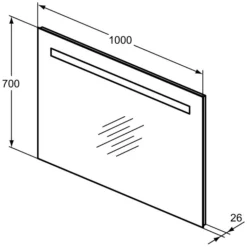 Ideal Standard Mirror & Light Spiegel Mit Beleuchtung 100 Cm