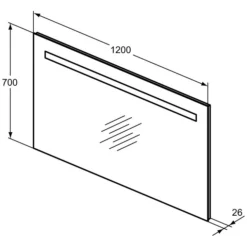 Ideal Standard Mirror & Light Spiegel Mit Beleuchtung 120 Cm