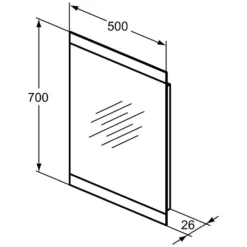 Ideal Standard Mirror & Light Spiegel Mit 2-seitigem Ambientelicht 50 Cm