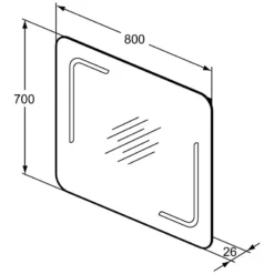 Ideal Standard Mirror & Light Spiegel Mit Beleuchtung Und Ambientelicht 80 Cm