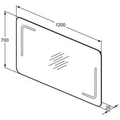 Ideal Standard Mirror & Light Spiegel Mit Beleuchtung Und Ambientelicht 120 Cm