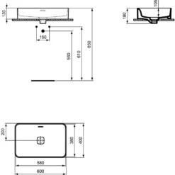 Ideal Standard Strada II Aufsatzwaschtisch 60 Cm Ohne Hahnloch