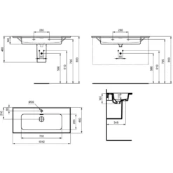 Ideal Standard Strada II Möbelwaschtisch 100 Cm