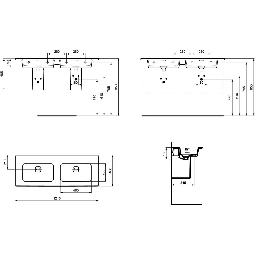 Ideal Standard Strada II Möbeldoppelwaschtisch 120 cm ohne Hahnloch Ideal Standard Strada II Möbeldoppelwaschtisch 120 Cm Ohne Hahnloch -Ideal Standard hersteller ideal standard strada ii waschtische 1631886