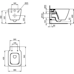 Ideal Standard Strada II Wandtiefspül-WC Mit AquaBlade -Ideal Standard hersteller ideal standard strada ii wc 1631946