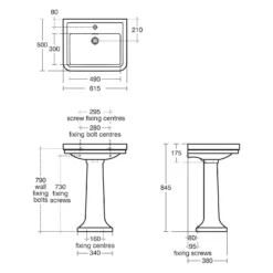 Ideal Standard Calla Waschtisch 61,5 Cm, 1 Hahnloch, Mit Überlauf -Ideal Standard ideal standard atelier collections calla badkeramik 9576395