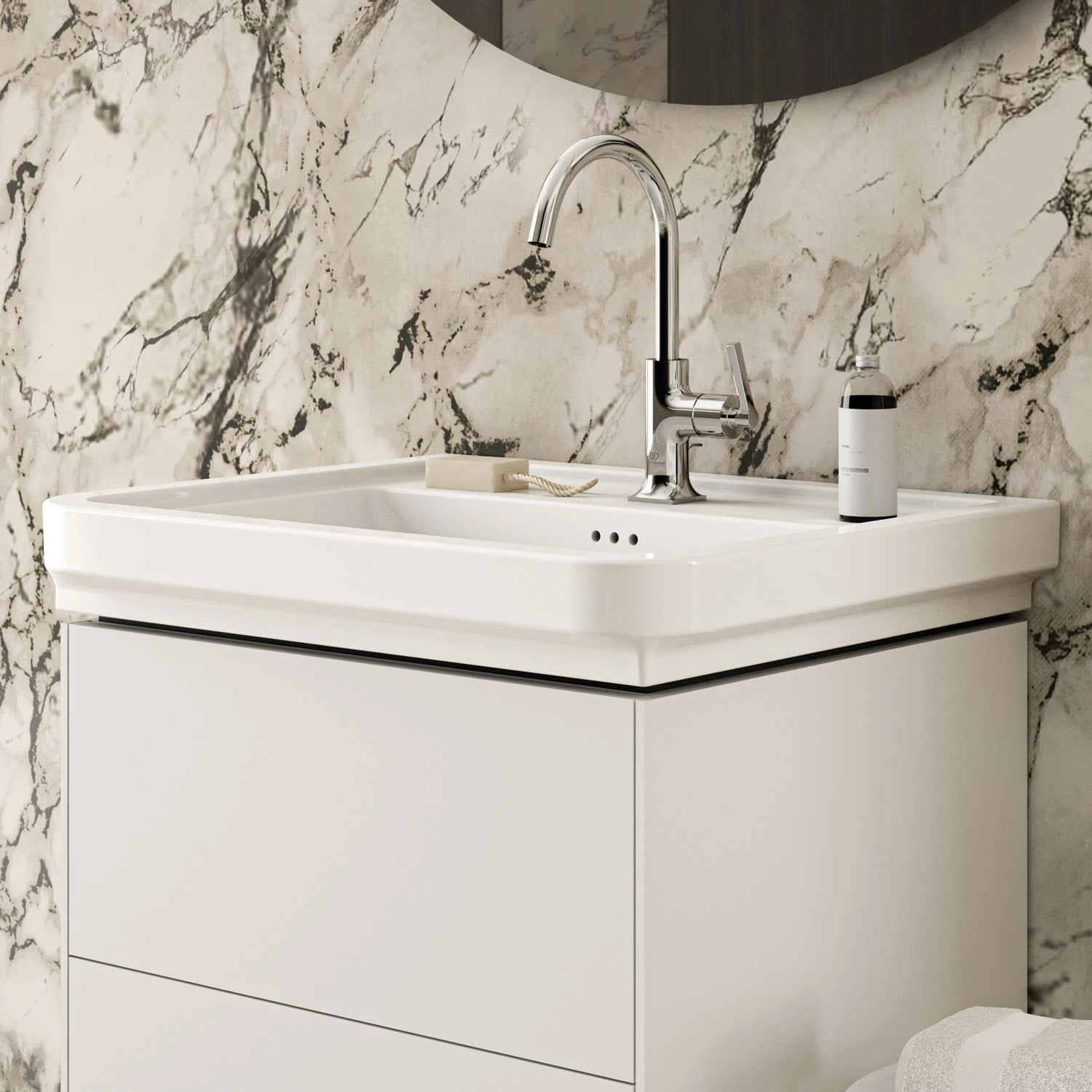 Ideal Standard Calla Möbelwaschtisch 66,5 cm, mit 1 Hahnloch, mit Überlauf Ideal Standard Calla Möbelwaschtisch 66,5 Cm, Mit 1 Hahnloch, Mit Überlauf -Ideal Standard ideal standard atelier collections calla badkeramik 9576665