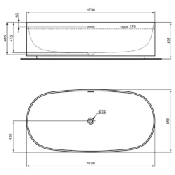 Ideal Standard Linda-X Duo Badewanne 173,8 X 85 Cm, Freistehend 3 Ideal Standard Linda-X Duo Badewanne 173,8 X 85 Cm, Freistehend -Ideal Standard ideal standard atelier collections linda x 9579533