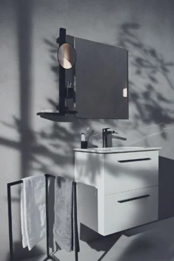 Ideal Standard Alu+ Beauty Bar Accessoires-Kombination S700 Mit Spiegel Durchmesser 20 Cm -Ideal Standard ideal standard bad accessoires alu beauty 12312097