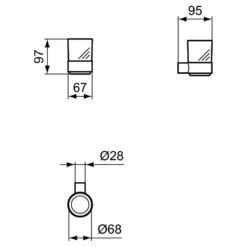 Ideal Standard Conca Mundglas Rund -Ideal Standard ideal standard bad accessoires conca mundglas 4702802