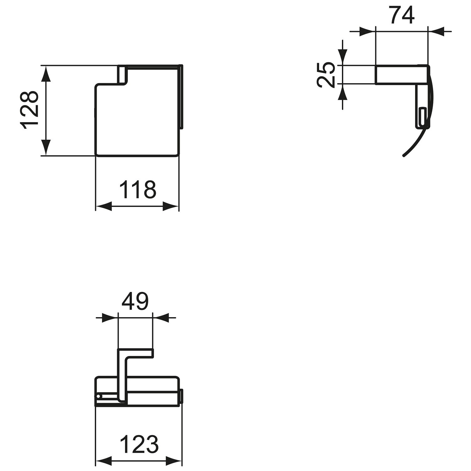Ideal Standard Conca Papierrollenhalter eckig Ideal Standard Conca Papierrollenhalter Eckig -Ideal Standard ideal standard bad accessoires conca papierrollenhalter 6993573