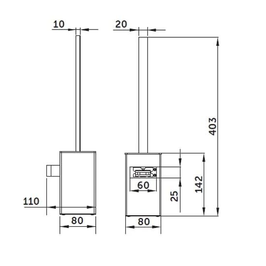 Ideal Standard Conca WC-Bürstengarnitur eckig, wandhängend Ideal Standard Conca WC-Bürstengarnitur Eckig, Wandhängend -Ideal Standard ideal standard bad accessoires conca wc 4702568