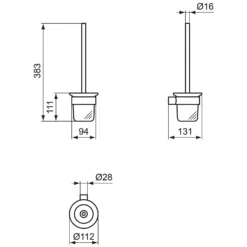 Ideal Standard Conca WC-Bürstengarnitur Rund, Wandhängend -Ideal Standard ideal standard bad accessoires conca wc 6993570