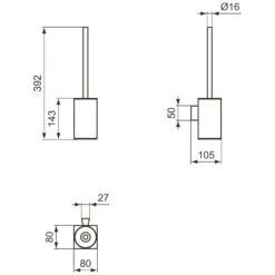 Ideal Standard IOM Square WC-Bürstengarnitur Aus Metall, Wandhängend