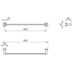 Ideal Standard IOM Square Handtuchhalter 60 Cm