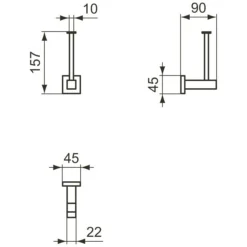 Ideal Standard IOM Square Reserve-Papierrollenhalter Ohne Deckel