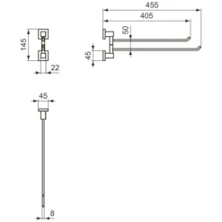 Ideal Standard IOM Square Doppelte Handtuchstange 45,5 Cm