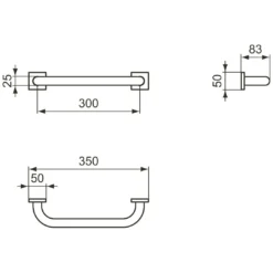 Ideal Standard IOM Square Wannengriff 35 Cm