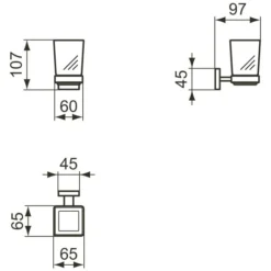 Ideal Standard IOM Square Mundglas Mit Halterung