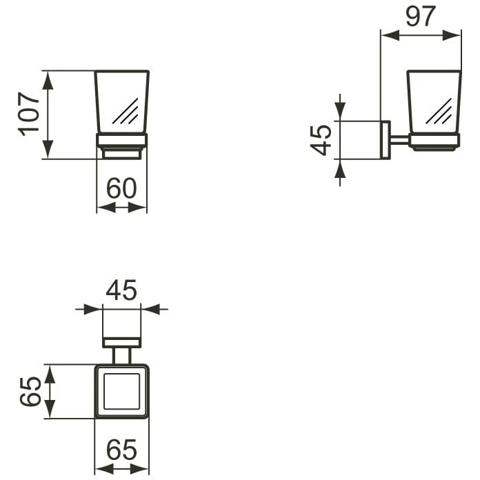 Ideal Standard IOM Square Mundglas mit Halterung Ideal Standard IOM Square Mundglas Mit Halterung -Ideal Standard ideal standard bad accessoires iom square 3895280