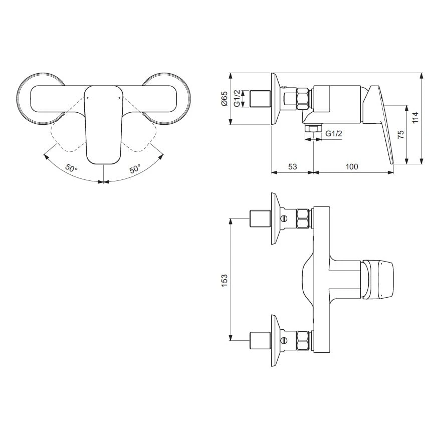 Ideal Standard Ceraplan Einhebel-Brausearmatur Aufputz (für die Schweiz) Ideal Standard Ceraplan Einhebel-Brausearmatur Aufputz (für Die Schweiz) -Ideal Standard ideal standard badarmaturen ceraplan dusche wanne 5983588