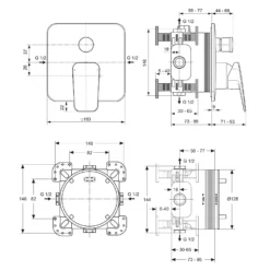 Ideal Standard Ceraplan Armaturen-Paket -Ideal Standard ideal standard badarmaturen ceraplan dusche wanne 6982509
