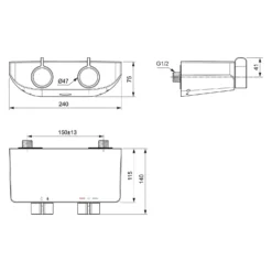 Ideal Standard Ceraplus Safe OX Brausethermostat -Ideal Standard ideal standard badarmaturen ceraplus thermostatarmaturen dusche 12499779
