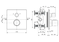 Ideal Standard CeraTherm C100 Badethermostat UP, Rosette Eckig Mit Rückflussverhinderer 3 Ideal Standard CeraTherm C100 Badethermostat UP, Rosette Eckig Mit Rückflussverhinderer -Ideal Standard ideal standard badarmaturen ceratherm 100 wanne 7077171