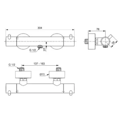 Ideal Standard Ceratherm T125 Brausethermostat Aufputz Pin-Griffe 3 Ideal Standard Ceratherm T125 Brausethermostat Aufputz Pin-Griffe -Ideal Standard ideal standard badarmaturen ceratherm dusche t125 12499849