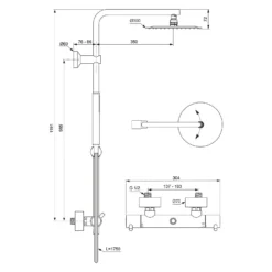 Ideal Standard Ceratherm T125 Duschsystem Pin-Griffe 3 Ideal Standard Ceratherm T125 Duschsystem Pin-Griffe -Ideal Standard ideal standard badarmaturen ceratherm dusche t125 12499851
