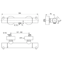 Ideal Standard CeraTherm T125 Brausethermostat Aufputz -Ideal Standard ideal standard badarmaturen ceratherm dusche t125 8504054