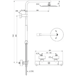Ideal Standard CeraTherm T125 Duschsystem Aufputz 3 Ideal Standard CeraTherm T125 Duschsystem Aufputz -Ideal Standard ideal standard badarmaturen ceratherm dusche t125 8504060