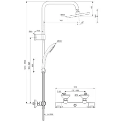 Ideal Standard CeraTherm T25 AP Duschsystem 3 Ideal Standard CeraTherm T25 AP Duschsystem -Ideal Standard ideal standard badarmaturen ceratherm dusche t25 8504069