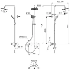 Ideal Standard CeraTherm T25 Duschsystem Aufputz 3 Ideal Standard CeraTherm T25 Duschsystem Aufputz -Ideal Standard ideal standard badarmaturen ceratherm dusche t25 8504087