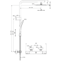 Ideal Standard CeraTherm T50 AP Duschsystem 2 Ideal Standard CeraTherm T50 AP Duschsystem -Ideal Standard ideal standard badarmaturen ceratherm dusche t50 8504072
