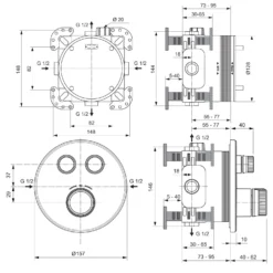 Ideal Standard Ceratherm Navigo Armaturen-Paket 01 -Ideal Standard ideal standard badarmaturen ceratherm navigo paket 9574370