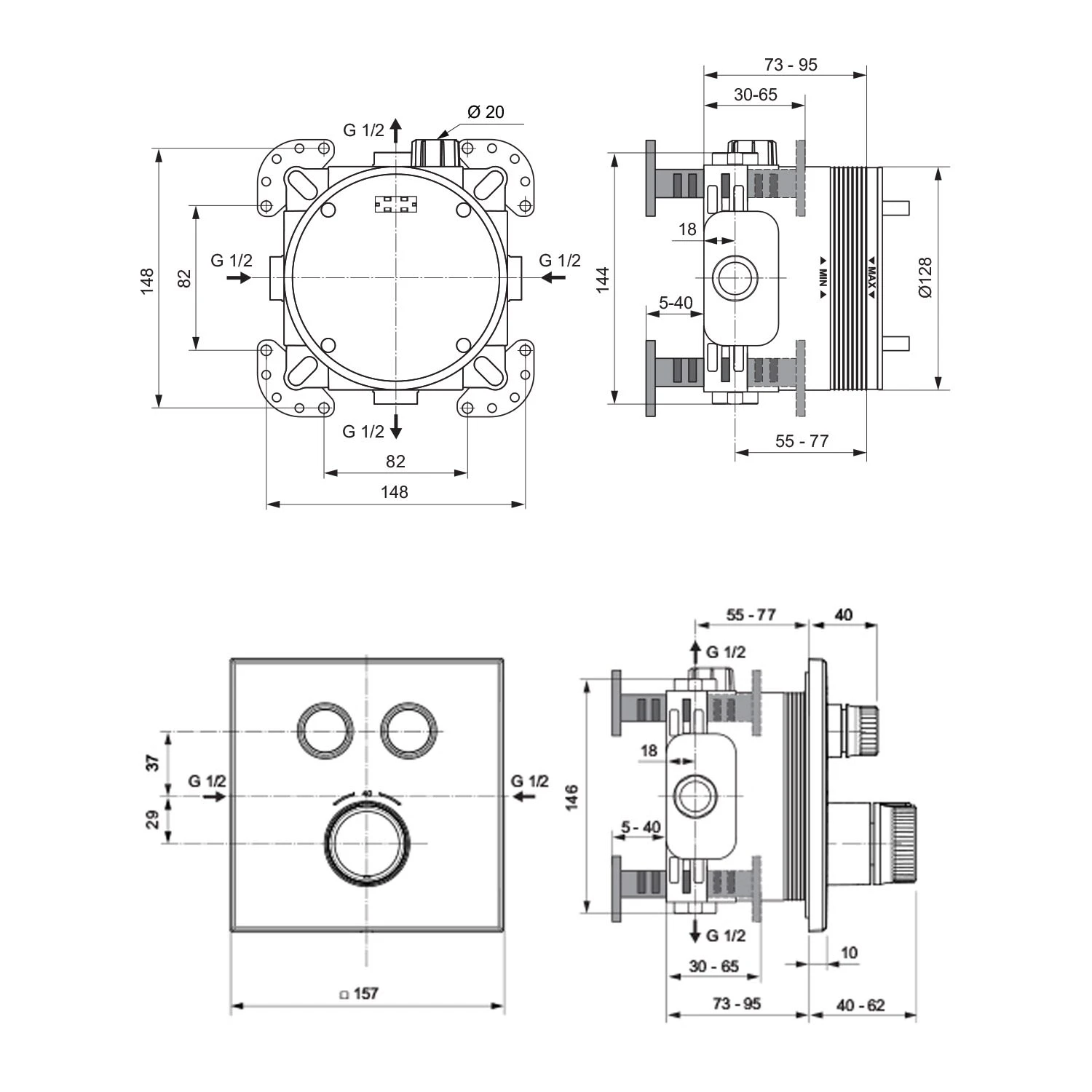 Ideal Standard Ceratherm Navigo Armaturen-Paket 03 Ideal Standard Ceratherm Navigo Armaturen-Paket 03 -Ideal Standard ideal standard badarmaturen ceratherm navigo paket 9574376