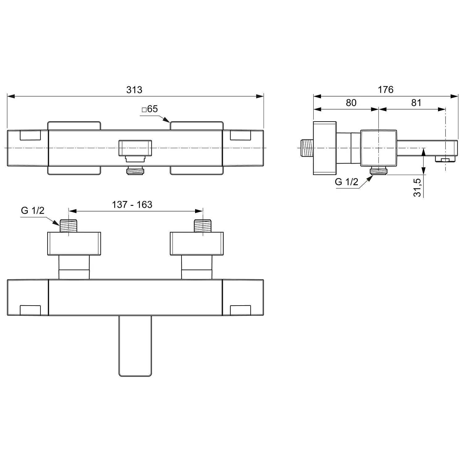 Ideal Standard CeraTherm C100 AP Badethermostat Aufputz Ideal Standard CeraTherm C100 AP Badethermostat Aufputz -Ideal Standard ideal standard badarmaturen ceratherm wanne c100 8505410