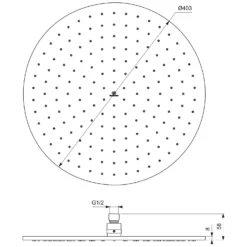 Ideal Standard Idealrain Atelier Regenbrause Ø 40 Cm -Ideal Standard ideal standard badarmaturen idealrain kopfbrausen regenbrause 7004709