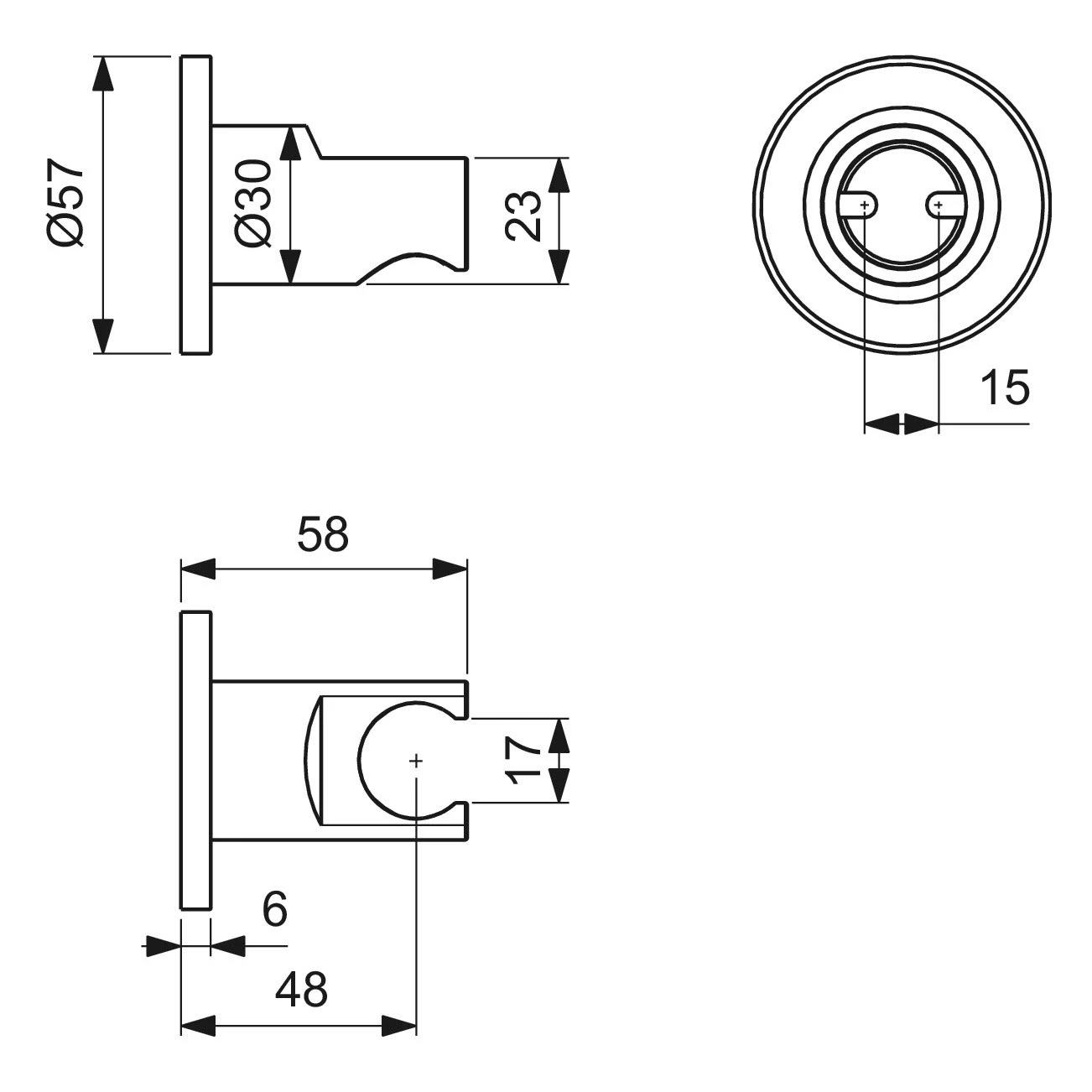 Ideal Standard Idealrain Round Wandhalter, runde Rosette Ideal Standard Idealrain Round Wandhalter, Runde Rosette -Ideal Standard ideal standard badarmaturen idealrain zubehoer round 12387112